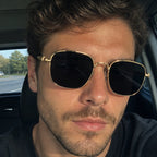 Sterling Edge Square Sunglasses - Gold - uv400 - Brondals - Image 5