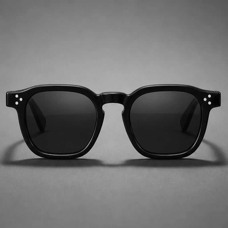 Mercer Rivet Square Sunglasses - Jet Black - Sunglasses - Brondals - Image 1