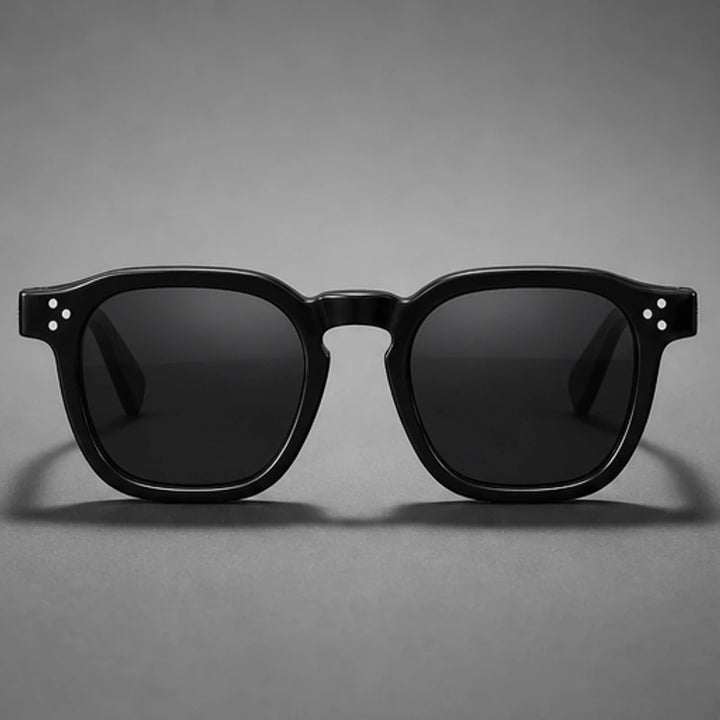 Mercer Rivet Square Sunglasses - Jet Black - Sunglasses - Brondals - Image 1