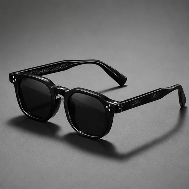Mercer Rivet Square Sunglasses - Jet Black - square sunglasses - Brondals - Image 2