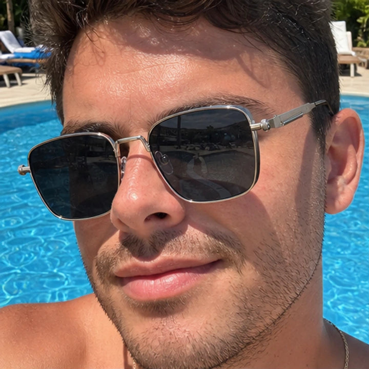 Sterling Edge Square Sunglasses - Silver - anti-glare - Brondals - Image 6