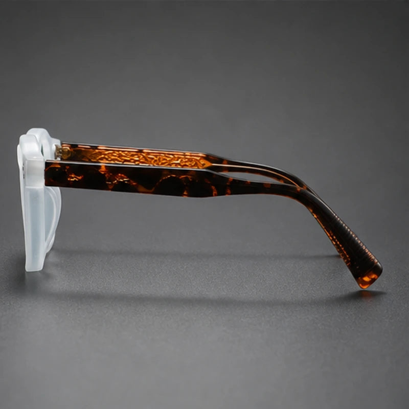 Mercer Rivet Square Sunglasses - Ivory Tortoise - rivet detail - Brondals - Image 3