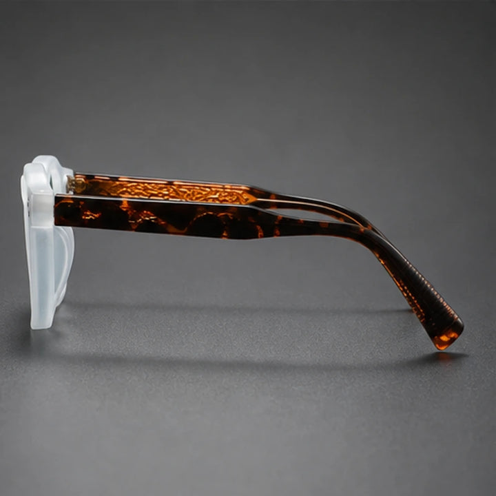 Mercer Rivet Square Sunglasses - Ivory Tortoise - rivet detail - Brondals - Image 3