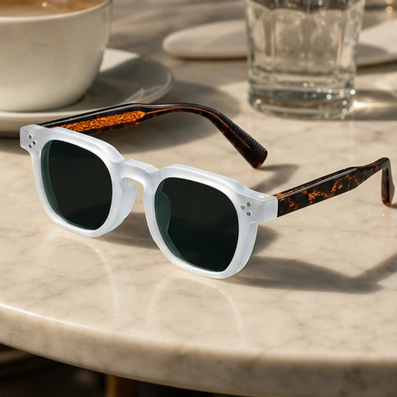 Mercer Rivet Square Sunglasses - Ivory Tortoise - uv protection - Brondals - Image 4