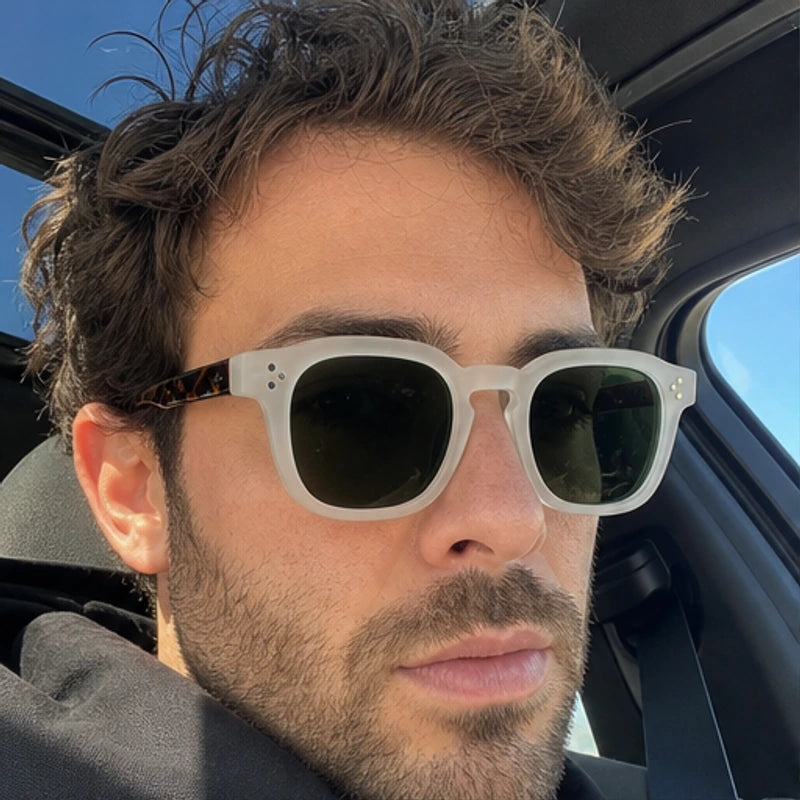 Mercer Rivet Square Sunglasses - Ivory Tortoise - lightweight frames - Brondals - Image 5
