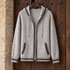 Silas Cashmere Zip Hoodie - Light Gray/Blue - cashmere - Brondals - Image 3