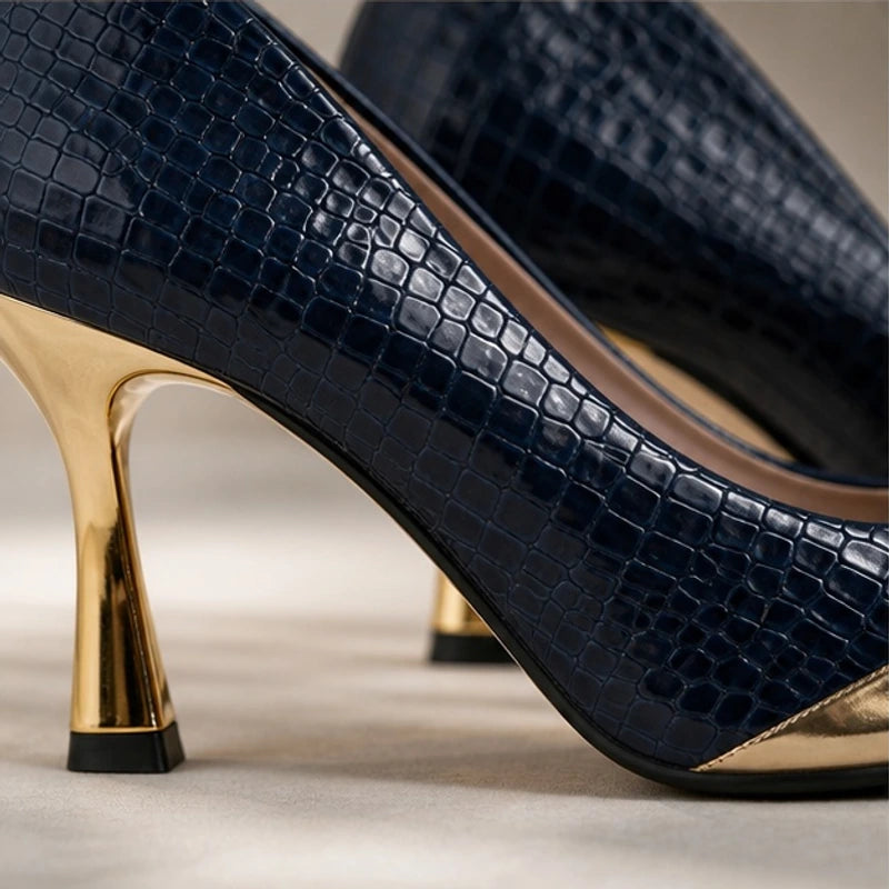 Sofia Pointed-Toe Pumps - Marine - Footwear > Heels > Pointed-Toe Pumps - Brondals - Image 3