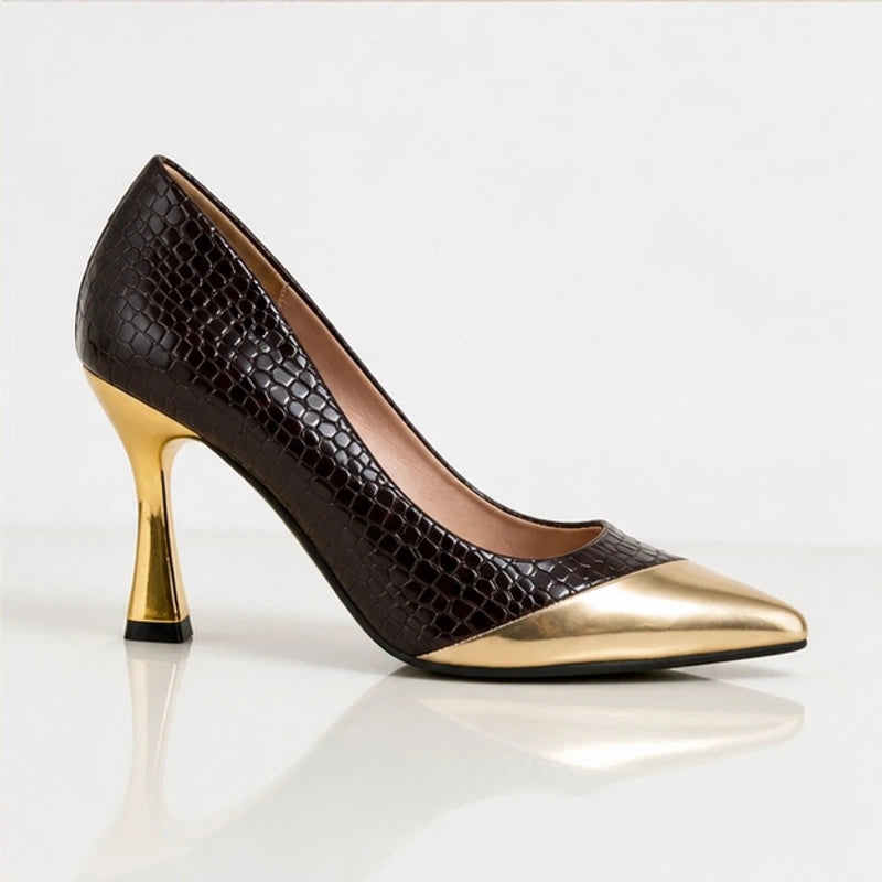 Sofia Pointed-Toe Pumps - Umber - Footwear > Heels > Pointed-Toe Pumps - Brondals - Image 3