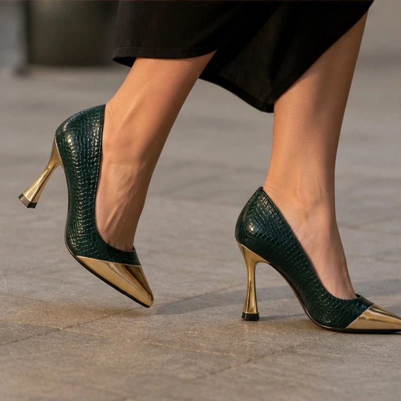 Sofia Pointed-Toe Pumps - Cypress - heels - Brondals - Image 5