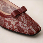 Solange Lace Slingback Flats - Red - Women's Footwear > Flats > Slingback Flats - Brondals - Image 1
