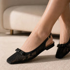 Solange Lace Slingback Flats - Black - Women's Footwear > Flats > Slingback Flats - Brondals - Image 2