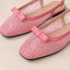 Solange Lace Slingback Flats - Pink - Women's Footwear > Flats > Slingback Flats - Brondals - Image 2