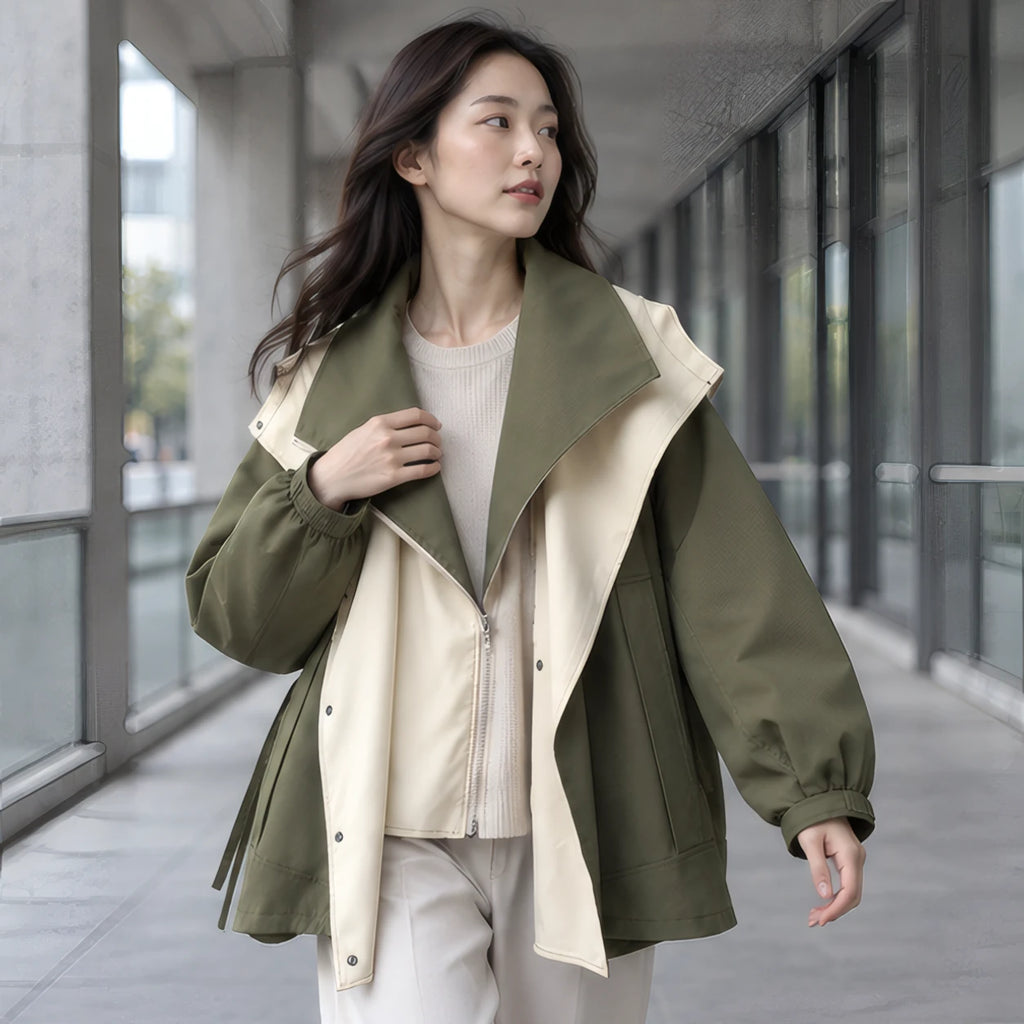 Sorcha Women's Layered Windbreaker - Green - Catalog Group: Clothing - Brondals - Image 2