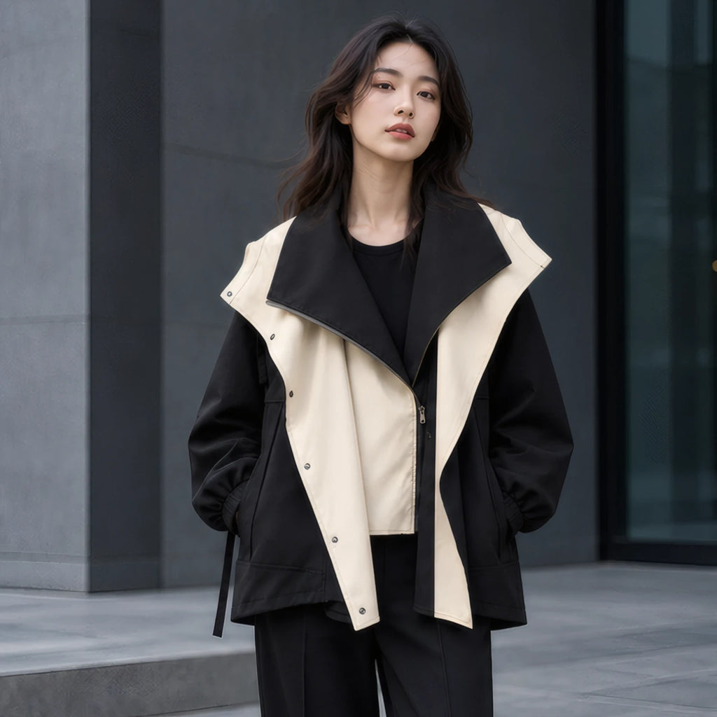 Sorcha Women's Layered Windbreaker - Black - Men's Clothing > Outerwear > Windbreaker Jackets - Brondals - Image 1