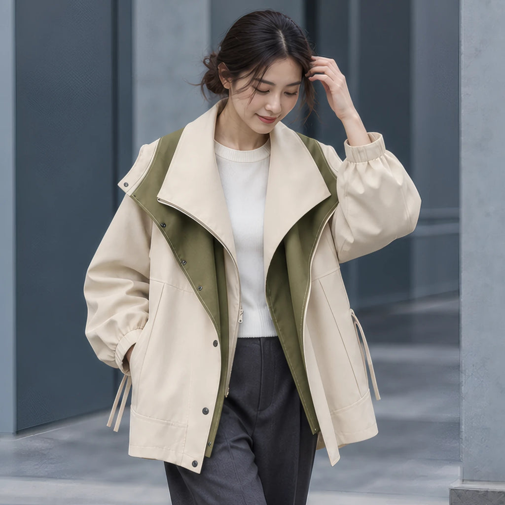 Sorcha Women's Layered Windbreaker - Beige - Catalog Group: Clothing - Brondals - Image 2