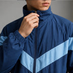 Spencer Retro Chevron Windbreaker Jacket - Blue - windbreaker jacket - Brondals - Image 3