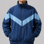 Spencer Retro Chevron Windbreaker Jacket - Blue - Clothing > Outerwear > Windbreaker Jackets - Brondals - Image 2