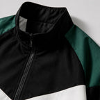 Stanton Colorblock Windbreaker Jacket - White & Black Collar - Clothing > Outerwear > Windbreaker Jackets - Brondals - Image 2