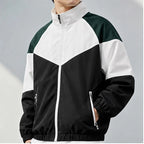 Stanton Colorblock Windbreaker Jacket - Black & White Collar - windbreaker jacket - Brondals - Image 3