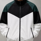 Stanton Colorblock Windbreaker Jacket - White & Black Collar - outerwear - Brondals - Image 4