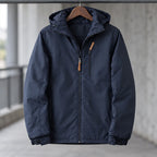 Stellan Men's Hooded Shell Jacket - Water-Resistant & Windproof - Navy - Sports & Outdoors - Brondals - Image 2
