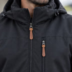 Stellan Men's Hooded Shell Jacket - Water-Resistant & Windproof - Black - Men's Clothing > Outerwear > Shell Jackets - Brondals - Image 3