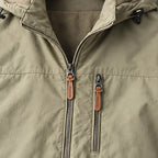 Stellan Men's Hooded Shell Jacket - Water-Resistant & Windproof - Khaki - Men's Clothing > Outerwear > Shell Jackets - Brondals - Image 3