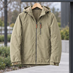 Stellan Men's Hooded Shell Jacket - Water-Resistant & Windproof - Khaki - Sports & Outdoors - Brondals - Image 2