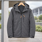 Stellan Men's Hooded Shell Jacket - Water-Resistant & Windproof - Grey - Sports & Outdoors - Brondals - Image 2