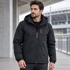 Stellan Men's Hooded Shell Jacket - Water-Resistant & Windproof - Black - Men's Clothing > Outerwear > Shell Jackets - Brondals - Image 1