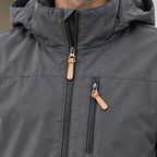 Stellan Men's Hooded Shell Jacket - Water-Resistant & Windproof - Grey - Men's Clothing > Outerwear > Shell Jackets - Brondals - Image 3