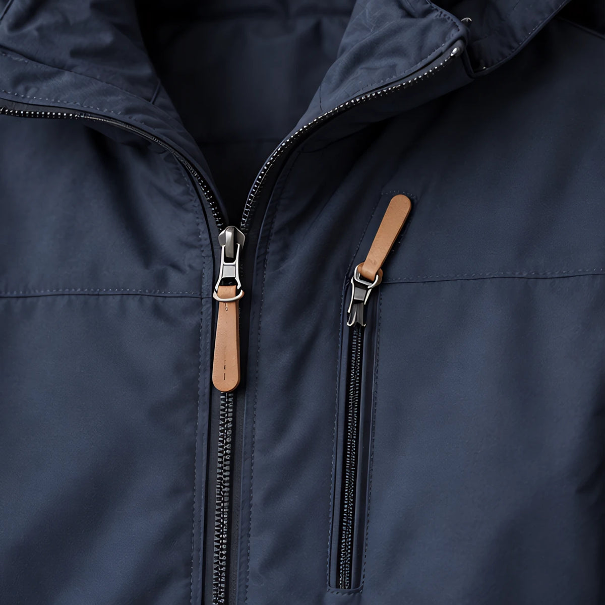 Stellan Men's Hooded Shell Jacket - Water-Resistant & Windproof - Navy - Men's Clothing > Outerwear > Shell Jackets - Brondals - Image 3
