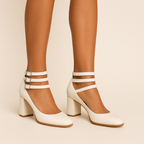 Tacones de triple correa Maria Kline