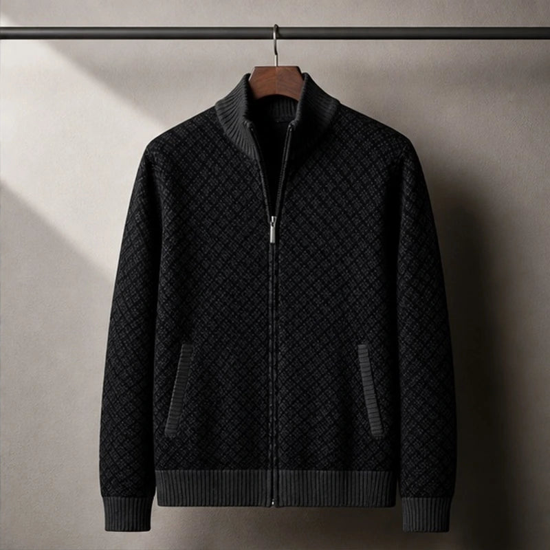 Sutton Zip Knit Sweater - Black - Men's Clothing > Sweaters & Cardigans > Full-Zip Sweaters - Brondals - Image 1