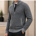 Sutton Zip Knit Sweater - Gray - Catalog Group: Clothing - Brondals - Image 2