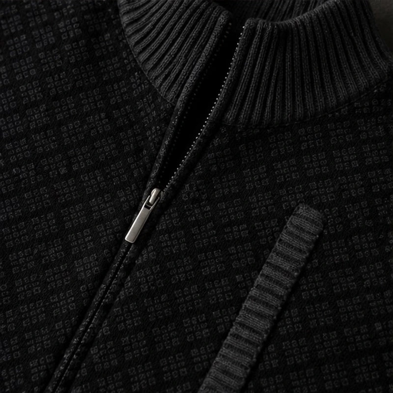 Sutton Zip Knit Sweater - Black - Catalog Group: Clothing - Brondals - Image 2