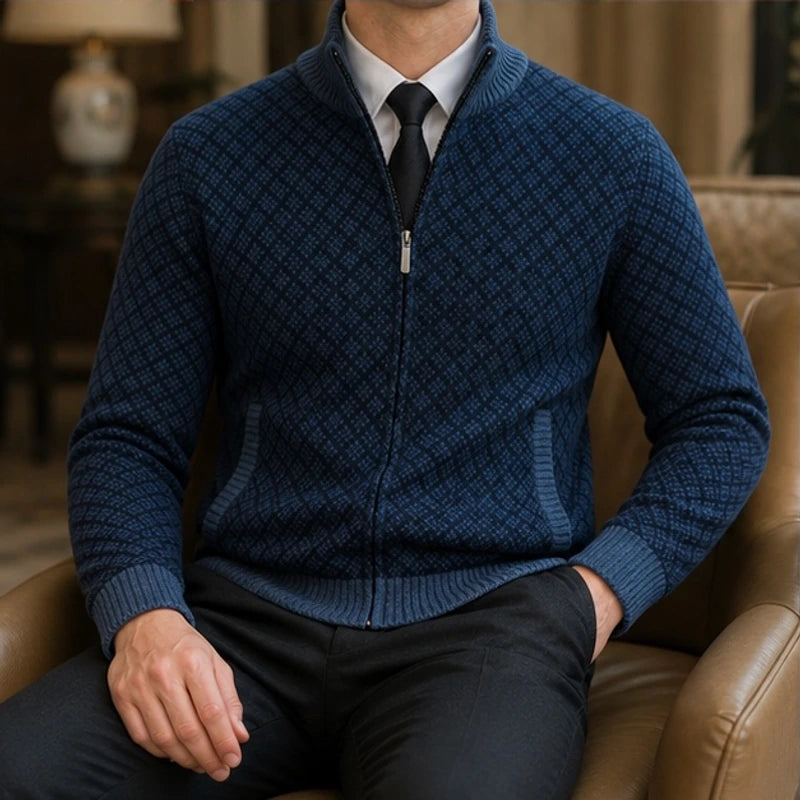 Sutton Zip Knit Sweater - Blue - Product Type: Sweaters - Brondals - Image 4