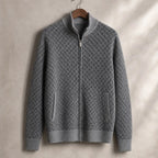 Sutton Zip Knit Sweater - Gray - Men's Clothing > Sweaters & Cardigans > Full-Zip Sweaters - Brondals - Image 1