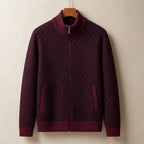 Sutton Zip Knit Sweater - Burgundy - Men's Clothing > Sweaters & Cardigans > Full-Zip Sweaters - Brondals - Image 1