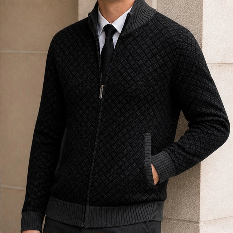 Sutton Zip Knit Sweater - Black - Department: Men - Brondals - Image 3
