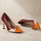 Sybil Pointed Court Shoes - Claret - Women's Footwear > Heels > Pointed-Toe Pumps - Brondals - Image 1
