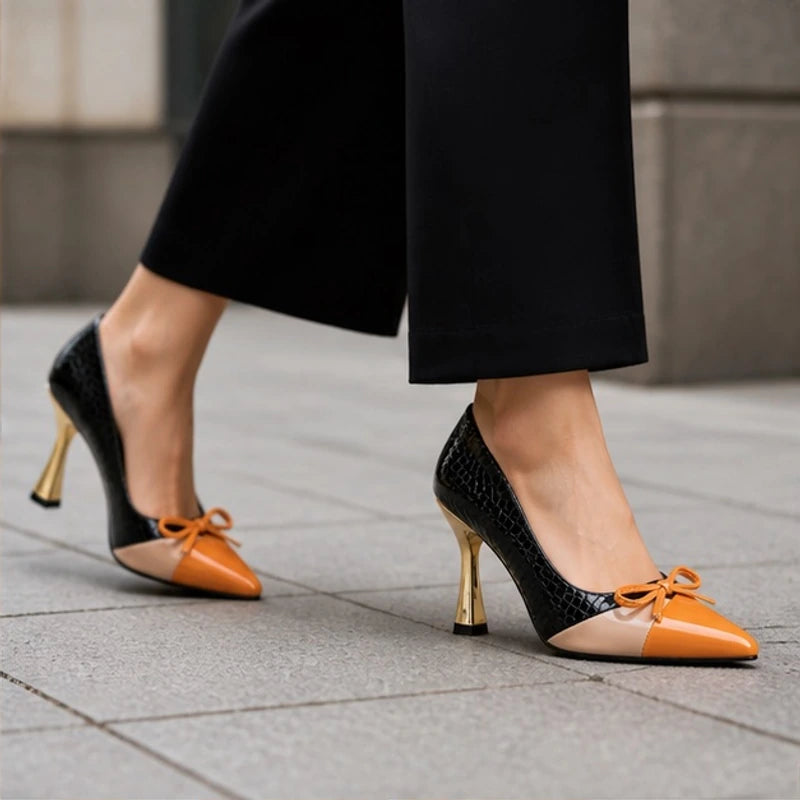 Sybil Pointed Court Shoes - Jet - Women's Footwear > Heels > Pointed-Toe Pumps - Brondals - Image 3