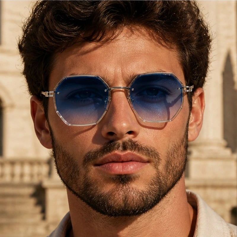 Tahoe Polished Frame Shades - Blue - polished frame - Brondals - Image 3