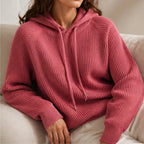 Tamara Rib Knit Hoodie - Berry - Knitwear - Brondals - Image 3