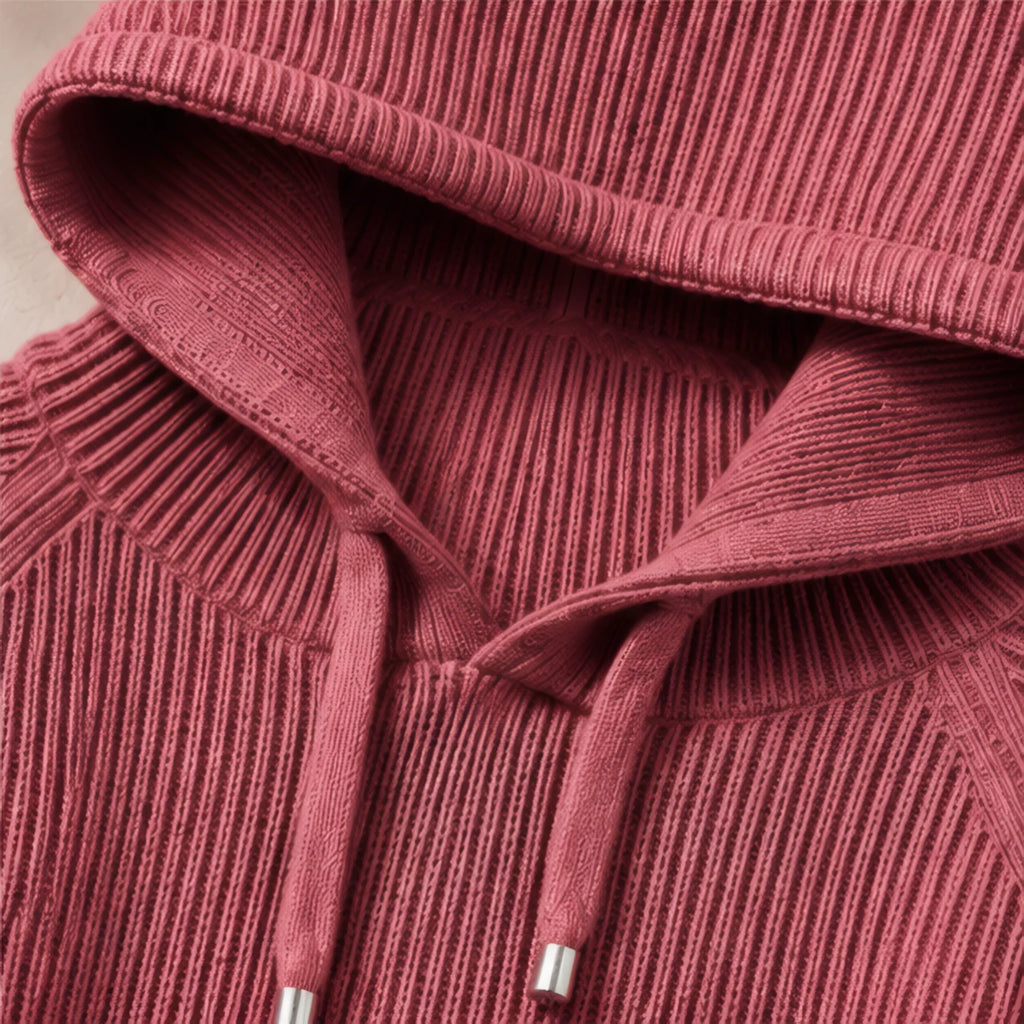 Tamara Rib Knit Hoodie - Berry - female - Brondals - Image 7