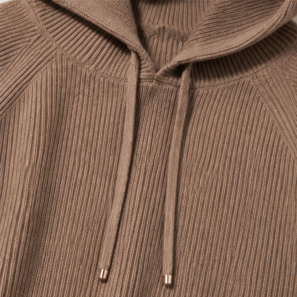 Tamara Rib Knit Hoodie - Brown - Knitwear - Brondals - Image 3