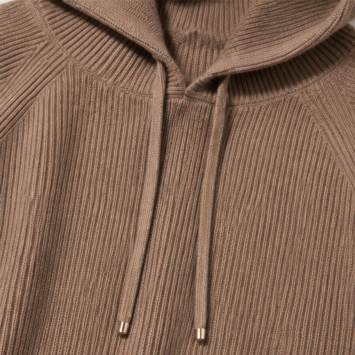 Tamara Rib Knit Hoodie - Brown - Knitwear - Brondals - Image 3