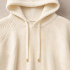 Tamara Rib Knit Hoodie - Cream - Knitwear - Brondals - Image 3