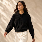 Tamara Rib Knit Hoodie - Black - Clothing - Brondals - Image 2