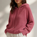 Tamara Rib Knit Hoodie - Berry - Clothing - Brondals - Image 2